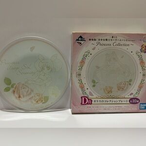 Sailor Moon Princess Usagi SL Serenity Mini Glass Plate Japan Kuji